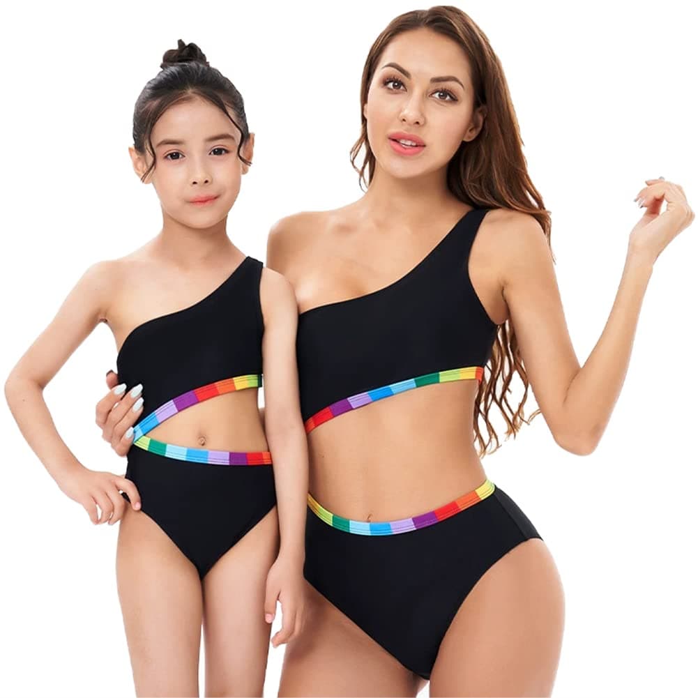 IMEKIS Mommy and Me Matching Family Swimsuits for Summer Beachwear