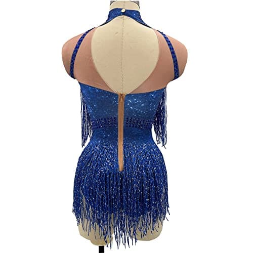 Yoyomomozi Sparkly Rhinestone Tassel Bodysuit for Nightclub Shows and Festivals