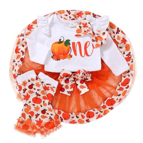 Baby Girl 1st Birthday Pumpkin Outfit