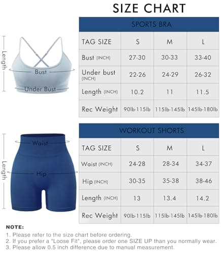 High Waisted Yoga Shorts and Strappy Sports Bra Gym Set for Women
