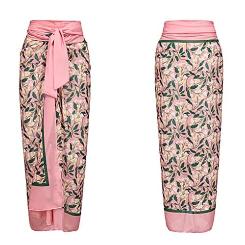 IMEKIS Women's Floral Beach Swim Suit Wrap Skirt Summer Holiday Outfit
