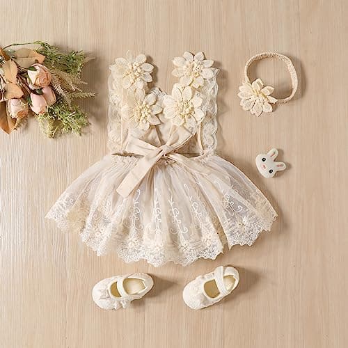 Boho Romper Dress for Newborn Baby Girls 1st Birthday