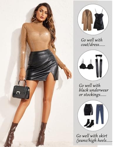 Long Sleeve Mesh Bodysuit for Women