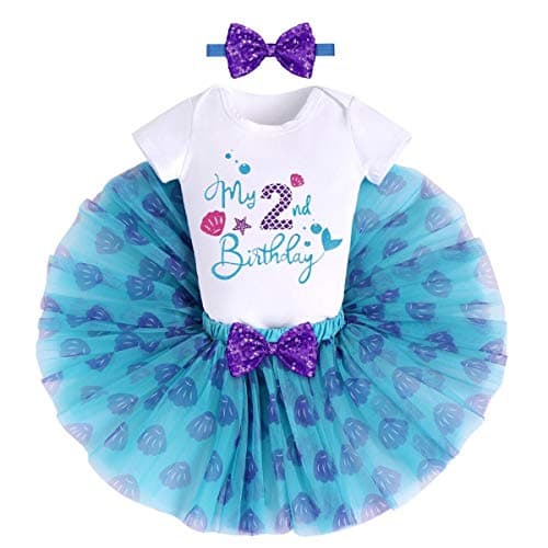 Baby Girls Mermaid 1st Birthday Outfit Set