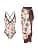 Women's One Piece Swimsuit with Bikini Maxi Wrap Skirt Sarong 2 Piece Retro Floral Print Bikini Set Tummy Control Tankini Set