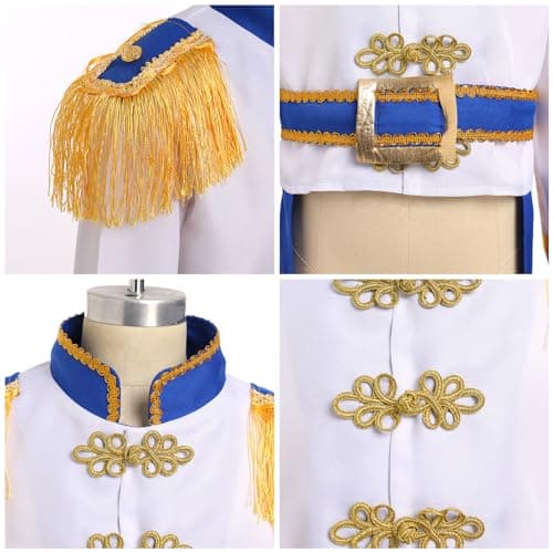 ODASDO Kids Boys Prince Soldier Jacket Halloween Costume Christmas Role Play