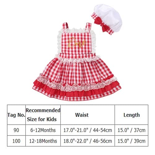 Baby Chef 1st Birthday Outfit with Hat and Tie