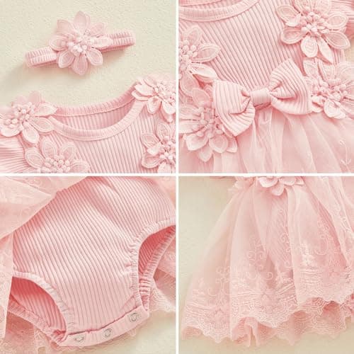 Newborn Baby Girl 1st Birthday Outfit Cake Smash Set