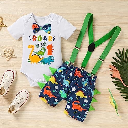 Viworld Baby Boys 1st Birthday Cake Smash Outfit Set