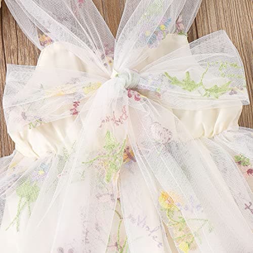 Newborn Baby Girl 1st Birthday Floral Lace Romper Dress for Cake Smash Photo Shoot