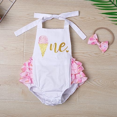 Baby Girl 1st Birthday Outfit Set