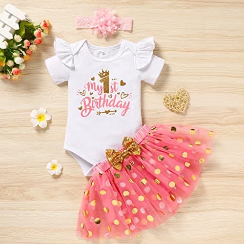 Onederland GRNSHTS Baby Girl 1st Birthday Smash Cake Outfit
