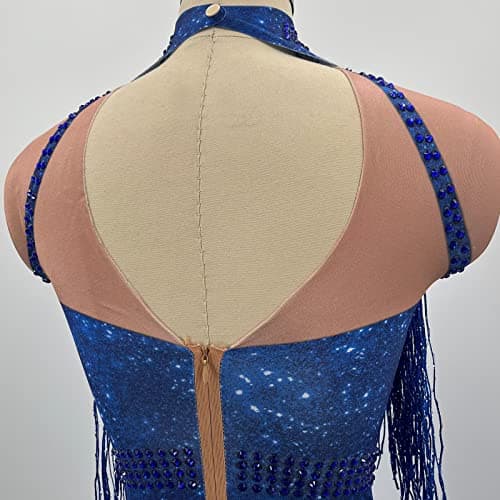 Yoyomomozi Sparkly Rhinestone Tassel Bodysuit for Nightclub Shows and Festivals
