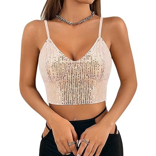 Reflective Crop Top for Women, Festival Rave Outfits and Girls Club Tank Vest