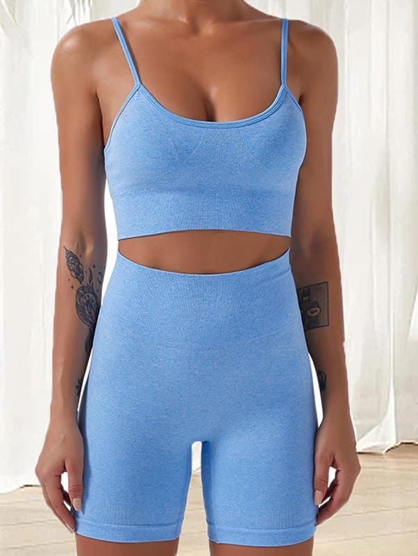 2 Piece Workout Set for Women Outfit Gym High Waist Leggings with Sport Bra
