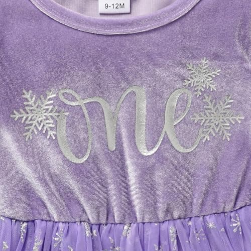 GRNSHTS Baby Girl Snowflake Velvet Dress with Hairband for Winter
