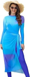 Women Burkini Swimsuits Modest Muslim Swimwear Islamic Long Sleeve Full Cover Swim Pants Rash Guard Sarongs Cover Ups