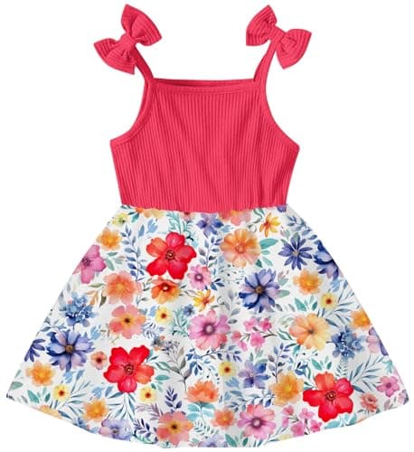 Idgreatim 2-7T Toddler Girls Cute Summer Bowknot Sundress