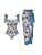 Women's One Piece Swimsuit with Bikini Maxi Wrap Skirt Sarong 2 Piece Retro Floral Print Bikini Set Tummy Control Tankini Set