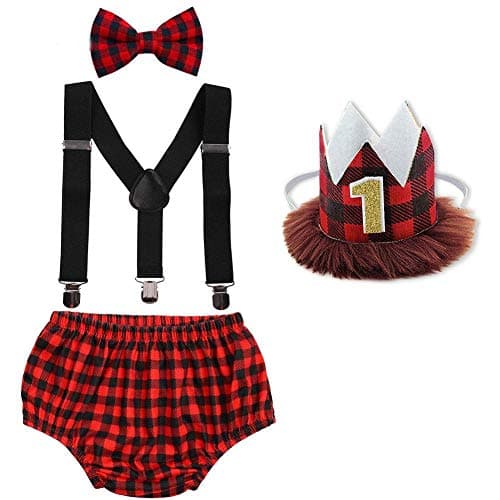IBTOM CASTLE Baby Boy 1st Birthday Cake Smash Outfit Set