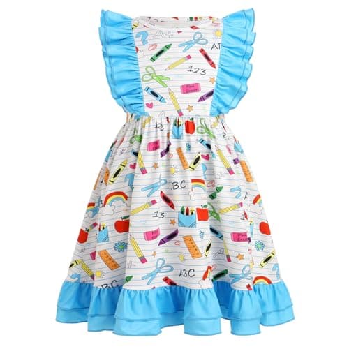 Back to School Dress for Toddler Girls 3-8T