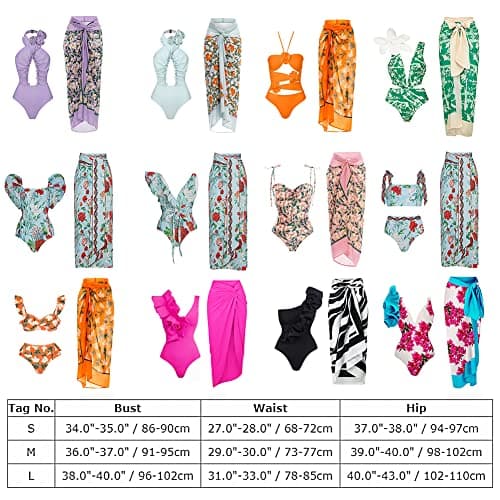 Women's 2-Piece Swimsuit with Cover-Up - Tropical Bikini Set for Summer
