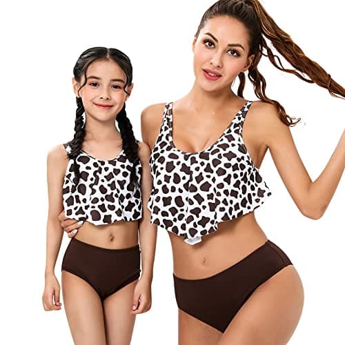 IMEKIS Mommy and Me Matching Family Swimsuits for Summer Beachwear