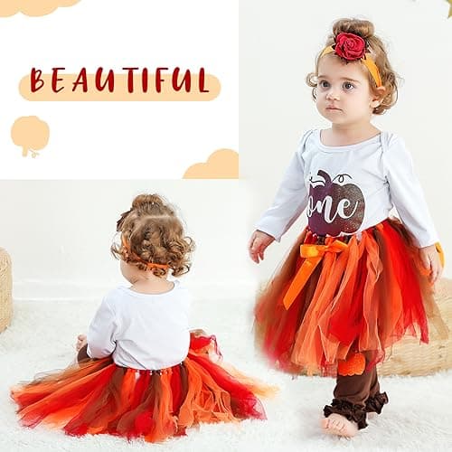Baby Girl 1st Birthday Pumpkin Outfit