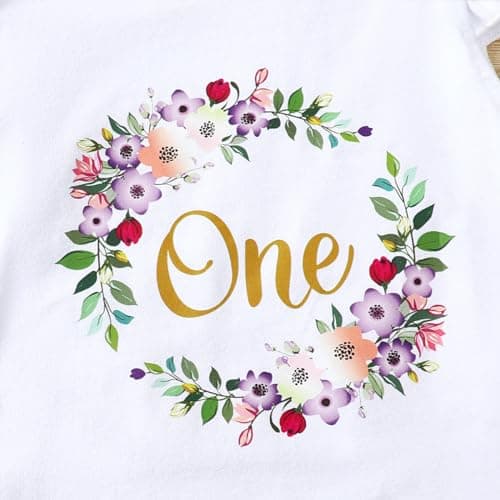 First Birthday Outfit: Floral Skirt Set for Baby Girl