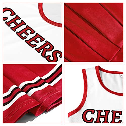 Haysandy 4-Piece Girls Halloween Cheerleader Costume Set