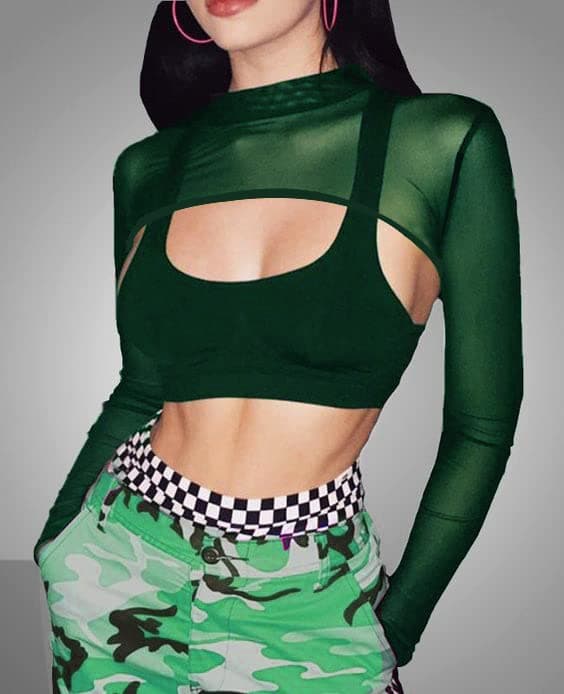Avidlove Mesh Crop Tops for Women
