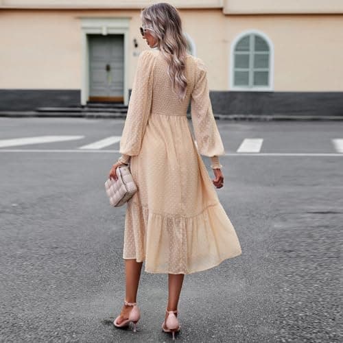 Boho Swiss Dot Smocked Cocktail Dress