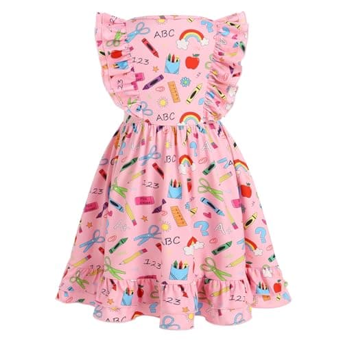 Back to School Dress for Toddler Girls 3-8T