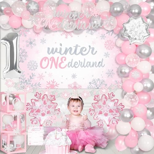 Winter Onederland 1st Birthday Party Decorations for Girls
