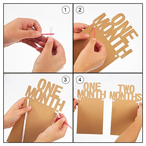 Bememo 1st Birthday Photo Banner for Newborn to 12 Months