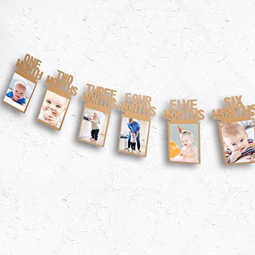 Bememo 1st Birthday Photo Banner for Newborn to 12 Months