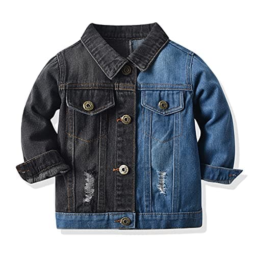 IMEKIS Toddler Denim Hooded Coat for Boys & Girls Fall Outwear