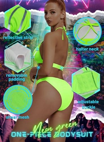EVELUST Neon Bodysuit & Jumpsuit for EDC Festival Women