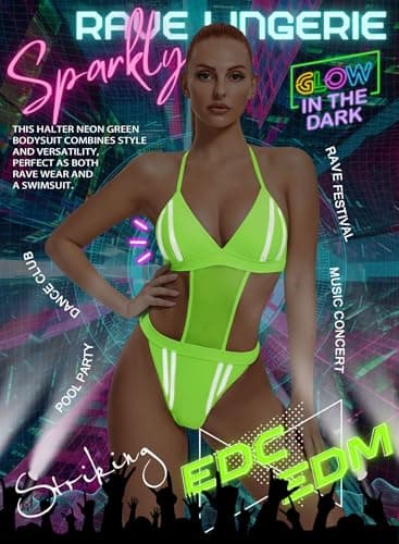 EVELUST Neon Bodysuit & Jumpsuit for EDC Festival Women
