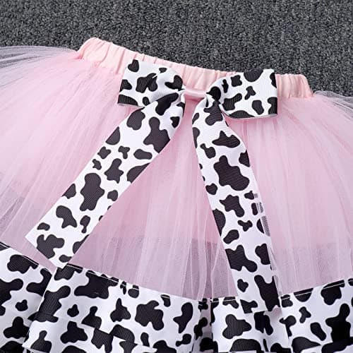 Baby Girl 1st Birthday Farm Cow Ladybug Romper Tutu Skirt Headband Cake Smash Photo Shoot Clothes