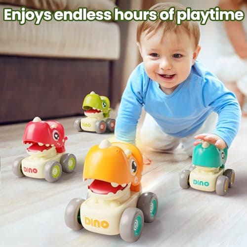 Dinosaur Car Toys for Toddlers 1-3 by iPlay, iLearn