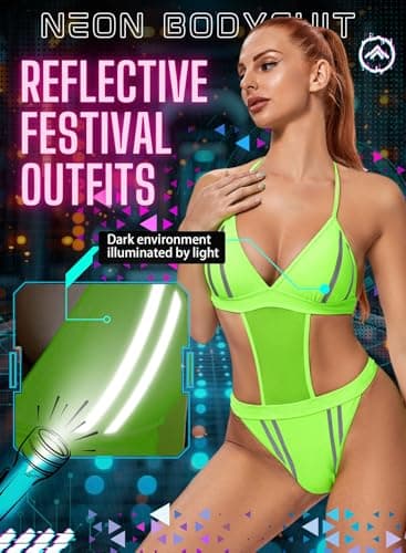 EVELUST Neon Bodysuit & Jumpsuit for EDC Festival Women