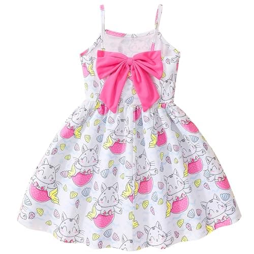 NUBEEHOHO Toddler Dinosaur Backless Sundress for Birthday Beach