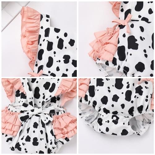 IMEKIS Dalmatian Baby Girl Halloween Costume with Headband