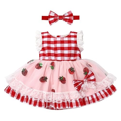 Cow Butterfly Strawberry Tulle Dress Princess Cake Smash Photo Shoot