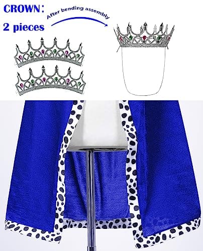 King Robe Crown Scepter Set for Boy Cosplay