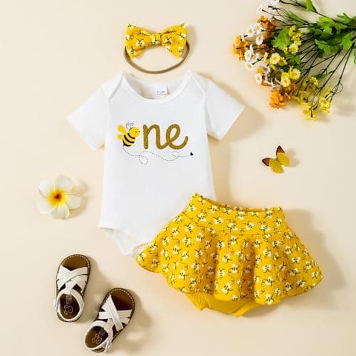 ADXSUN Baby Girl Birthday Outfit Set