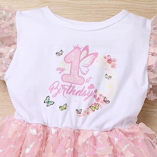 ODASDO Baby Girl 1/2 Birthday Tutu Dress Ruffle 0-24M