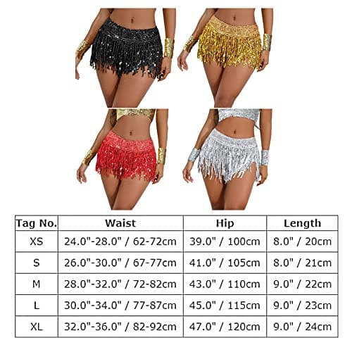Sequins Tassel Skirts Shorts for Women - Rave Party Booty Dance Music Festival Costume