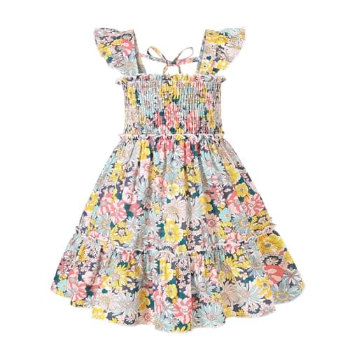 Younger Tree Girls Sleeveless Ruffle Dress Summer Beach Outfit
